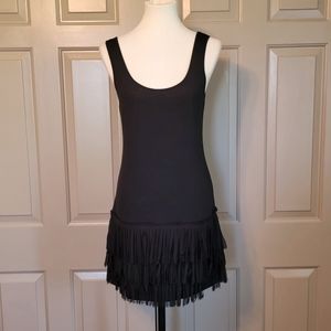 *FINAL PRICE *BB Dakota ladies black dress with fringe.